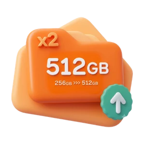512GB 무료 업그레이드